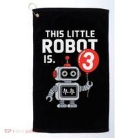 Robot 3rd Birthday Party Supplies Decorations Girl Three Golf Towel thumb 0