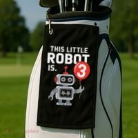 Robot 3rd Birthday Party Supplies Decorations Girl Three Golf Towel thumb 2