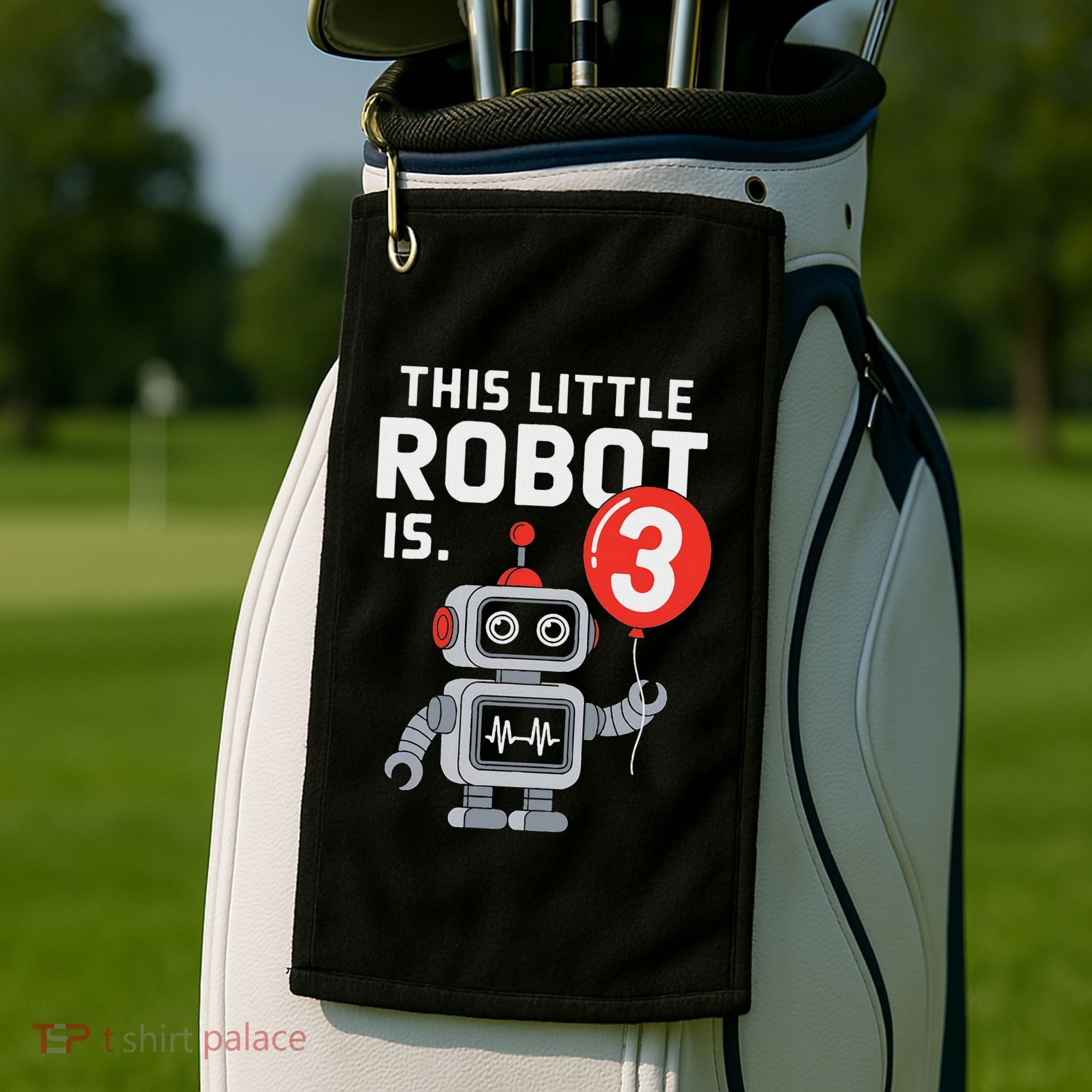 Robot 3rd Birthday Party Supplies Decorations Girl Three Golf Towel