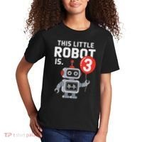 Robot 3rd Birthday Party Supplies Decorations Girl Three Kids T-Shirt thumb 2