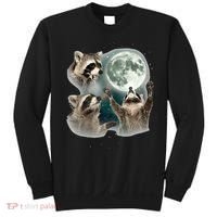 Raccoon 3 Racoons Howling At Moon Sweatshirt thumb 0