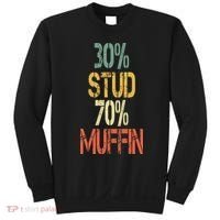 Retro 30 Stud 70 Muffin Sarcasm Dad Bod Figure Sweatshirt thumb 0
