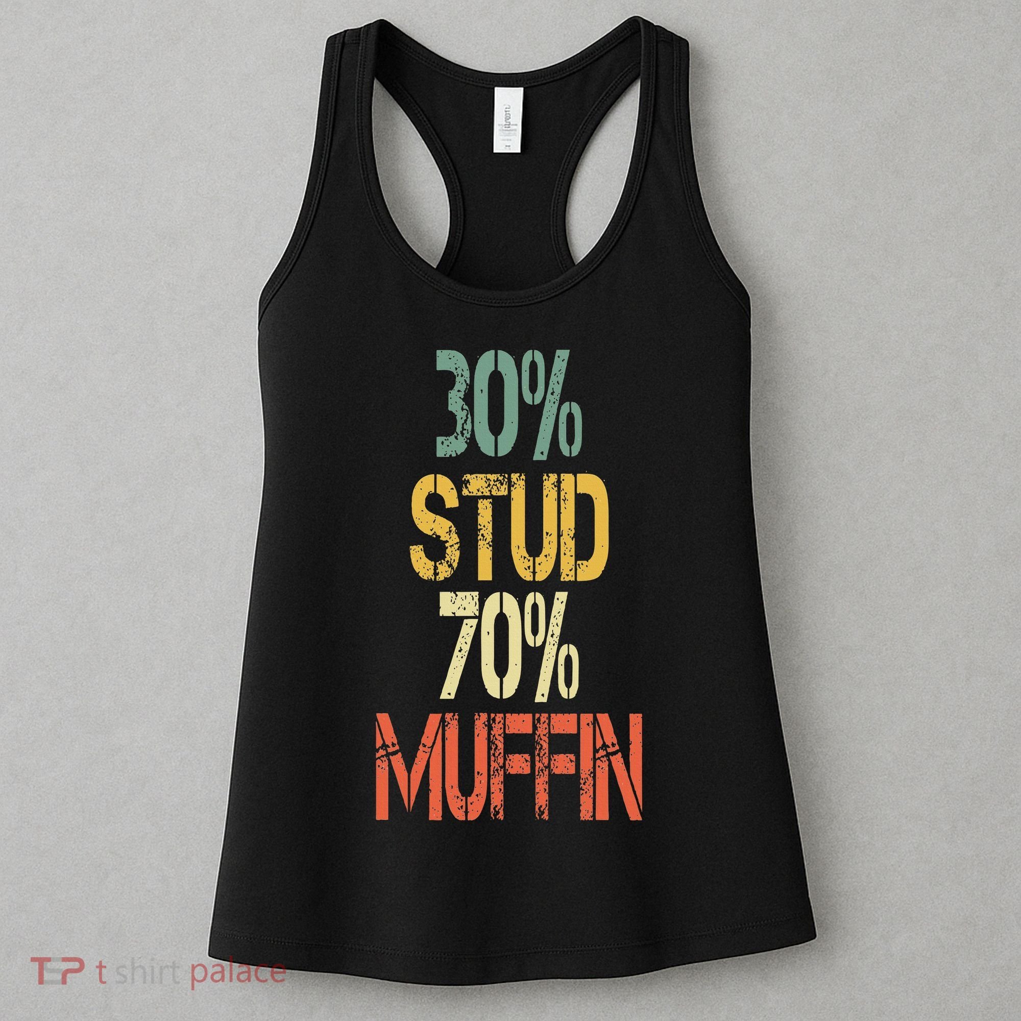 Retro 30 Stud 70 Muffin Sarcasm Dad Bod Figure Women's Tank Top