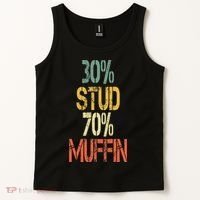 Retro 30 Stud 70 Muffin Sarcasm Dad Bod Figure Tank Top thumb 2