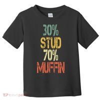 Retro 30 Stud 70 Muffin Sarcasm Dad Bod Figure Toddler T-Shirt thumb 0