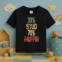 Retro 30 Stud 70 Muffin Sarcasm Dad Bod Figure Toddler T-Shirt thumb 3