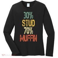 Retro 30 Stud 70 Muffin Sarcasm Dad Bod Figure Women's Long Sleeve Shirt thumb 0