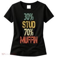 Retro 30 Stud 70 Muffin Sarcasm Dad Bod Figure Women's T-Shirt thumb 0
