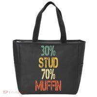 Retro 30 Stud 70 Muffin Sarcasm Dad Bod Figure Tote Bag thumb 0