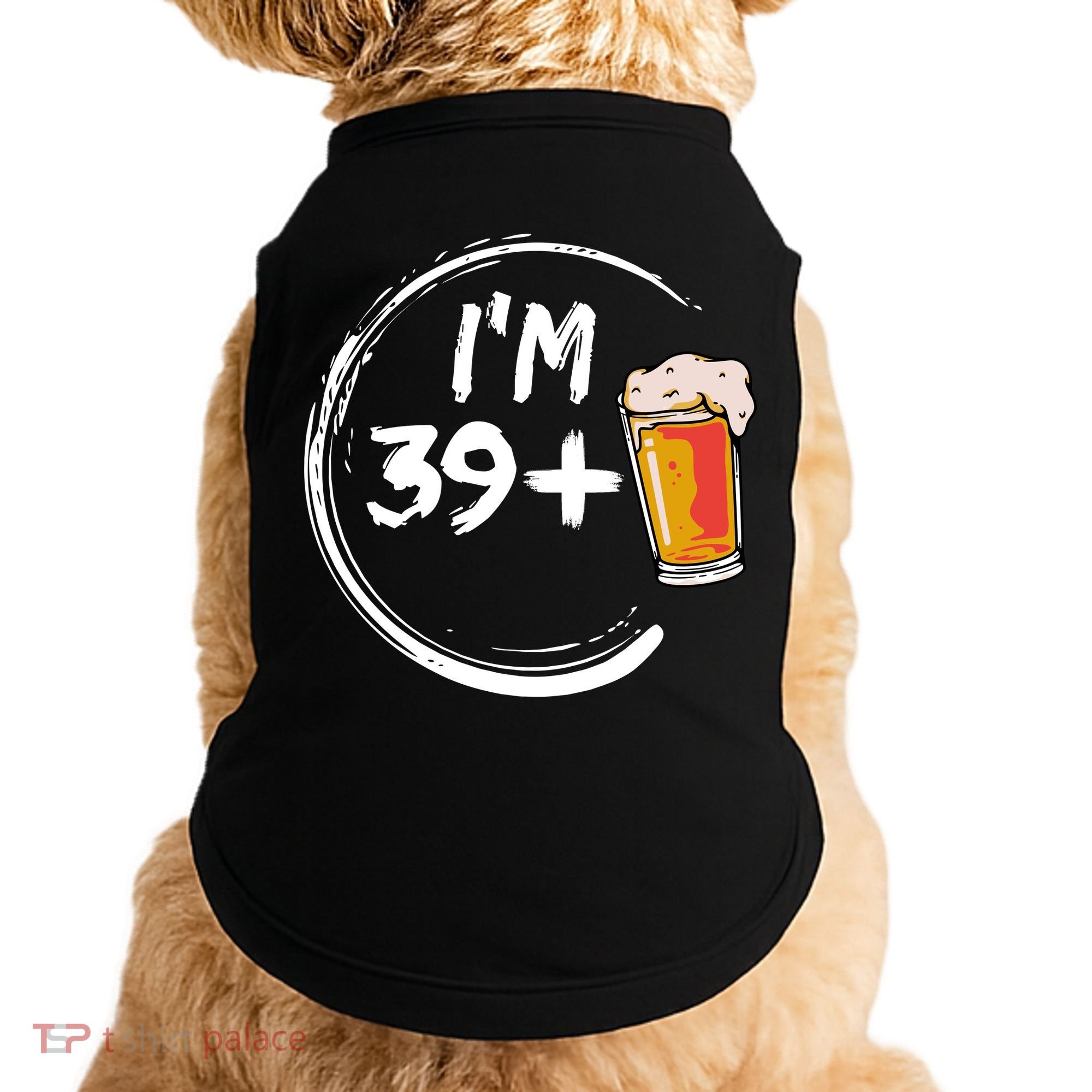 Retro 40th Birthday Beer Lover Doggie Tank