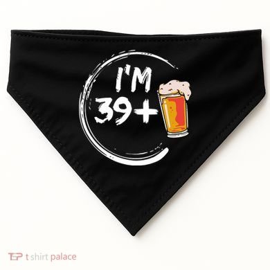 Retro 40th Birthday Beer Lover USA-Made Doggie Bandana