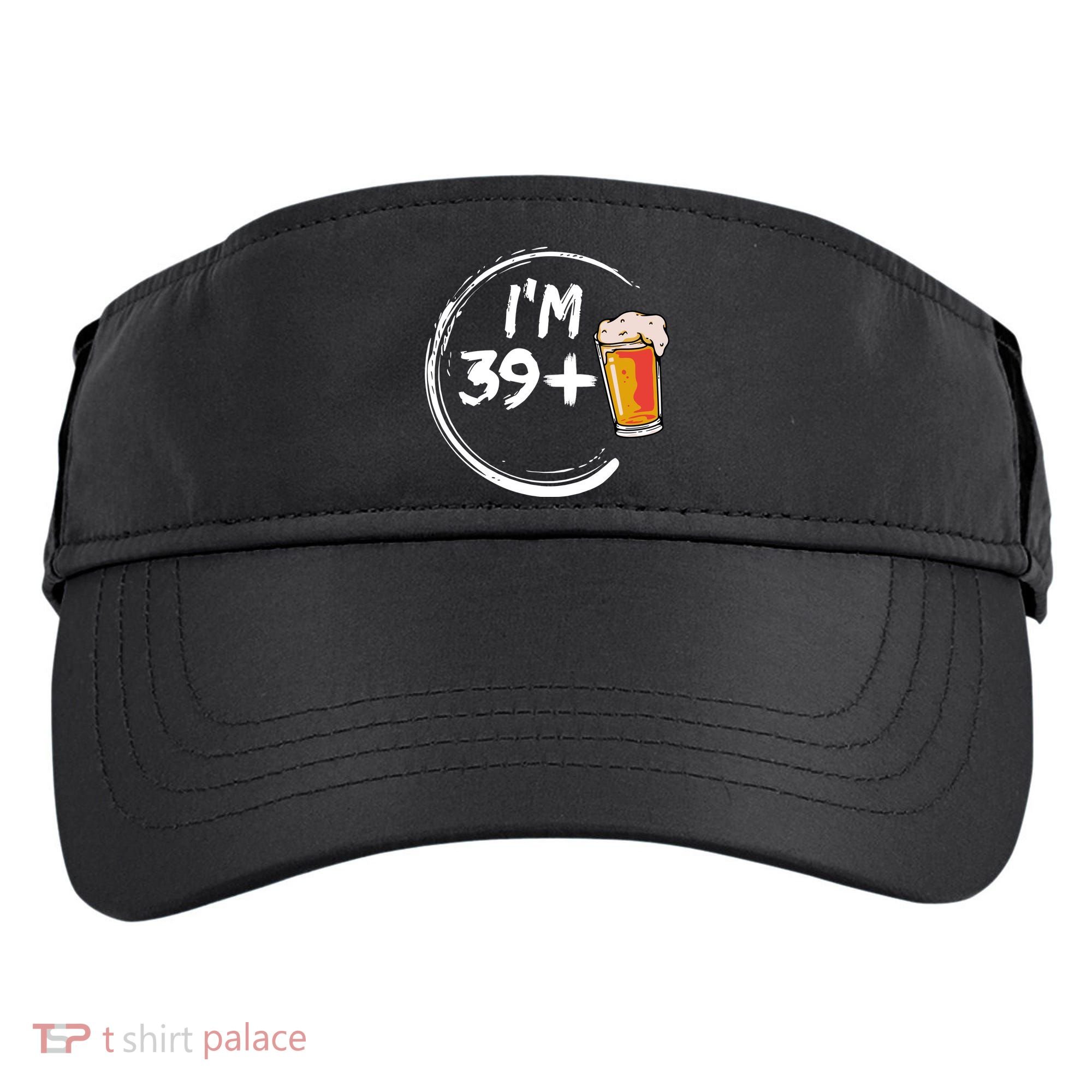Retro 40th Birthday Beer Lover Adult Drive Performance Visor