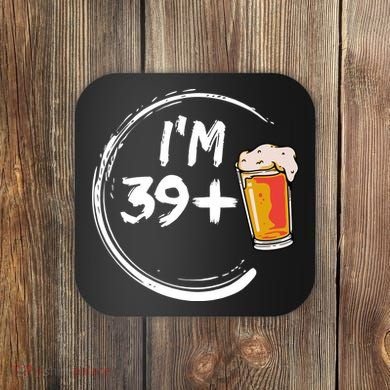 Retro 40th Birthday Beer Lover Coaster