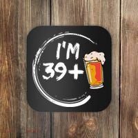 Retro 40th Birthday Beer Lover Coaster thumb 0