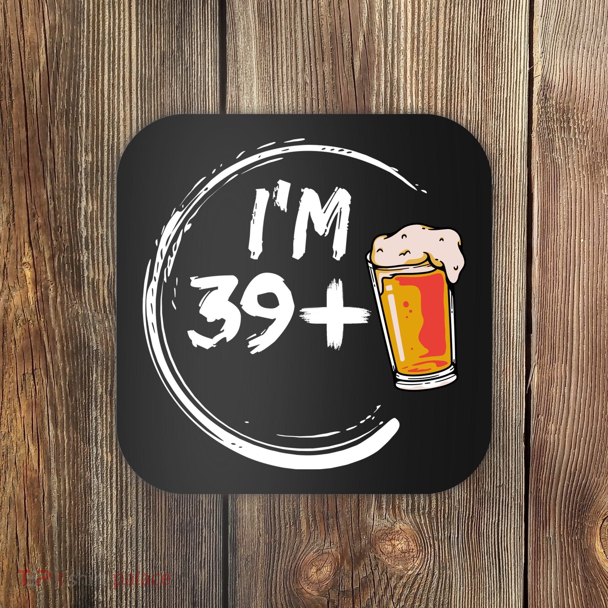 Retro 40th Birthday Beer Lover Coaster