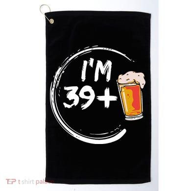Retro 40th Birthday Beer Lover Golf Towel