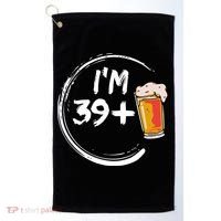 Retro 40th Birthday Beer Lover Golf Towel thumb 0