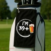 Retro 40th Birthday Beer Lover Golf Towel thumb 2