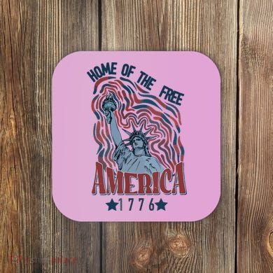 Retro 4th Of July Coaster
