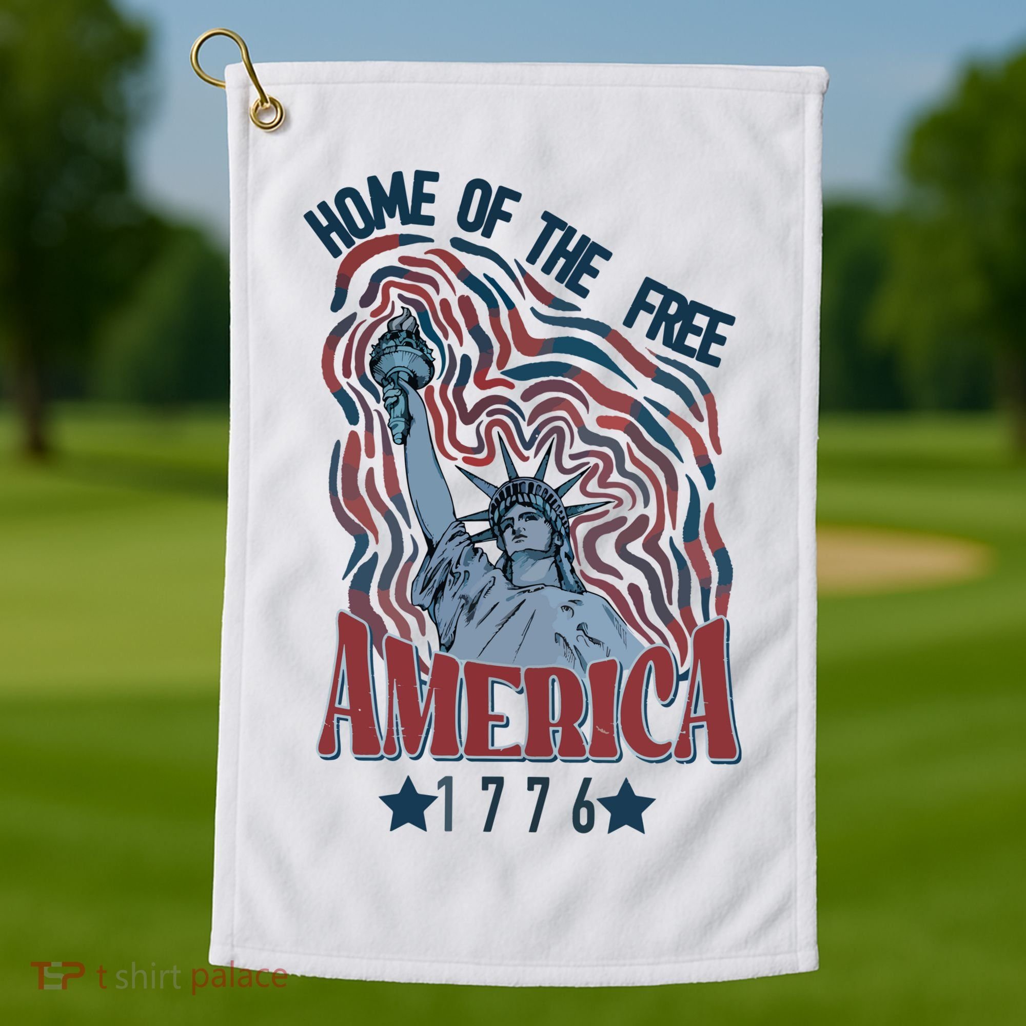 Retro 4th Of July Golf Towel
