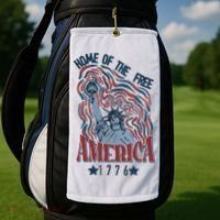 Retro 4th Of July Golf Towel thumb 2