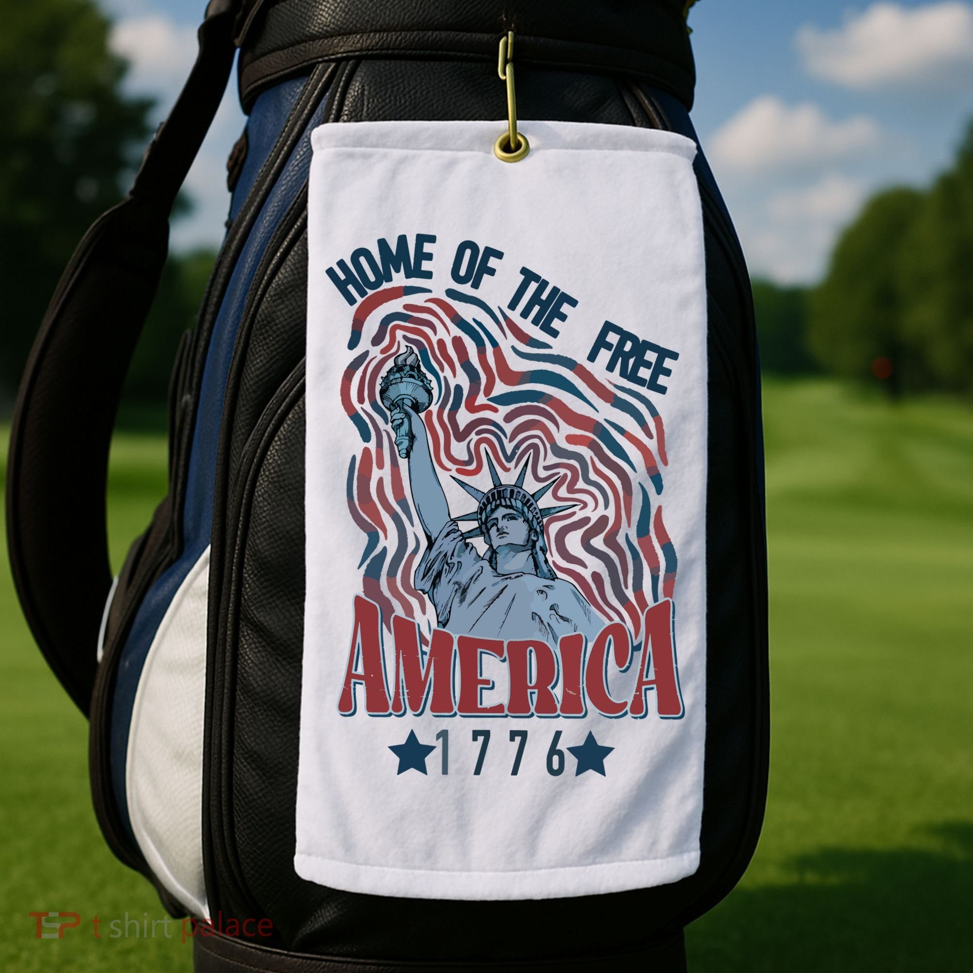 Retro 4th Of July Golf Towel