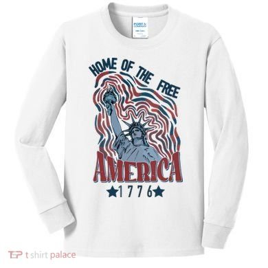Retro 4th Of July Kids Long Sleeve Shirt