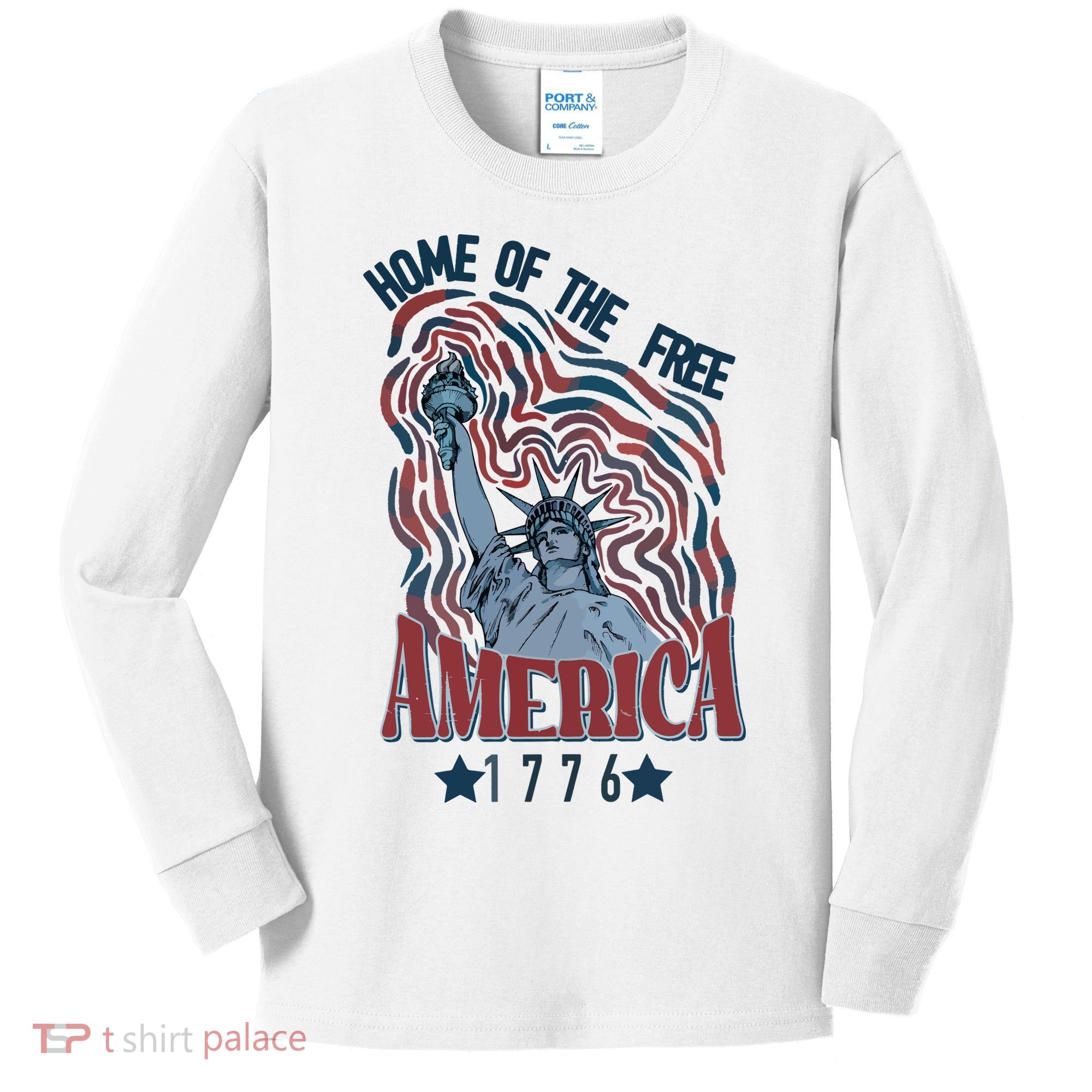 Retro 4th Of July Kids Long Sleeve Shirt