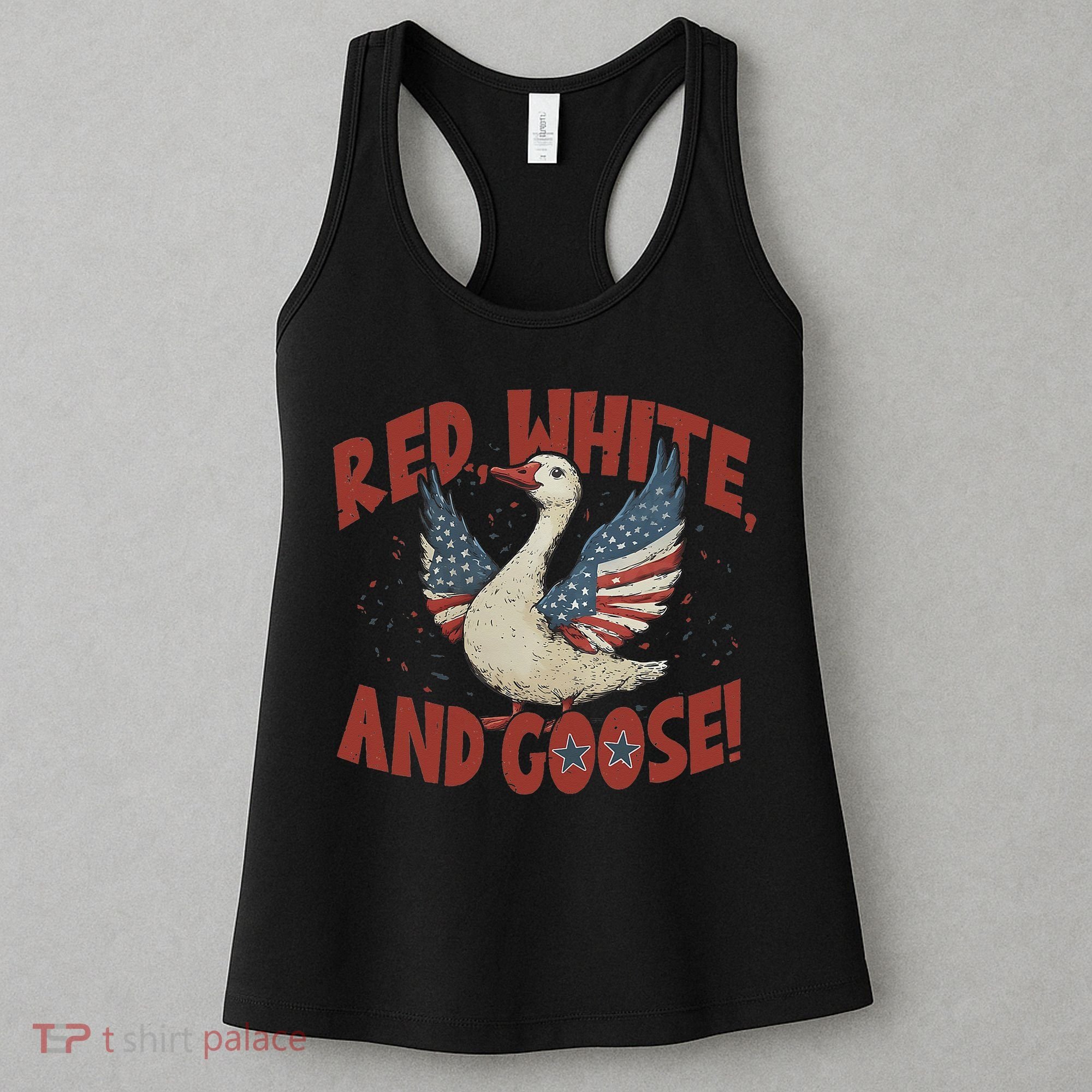 Retro 4th Of July Goose America Coquette Memorial Day Gifts Women's Tank Top