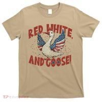 Retro 4th Of July Goose America Coquette Memorial Day Gifts T-Shirt thumb 0
