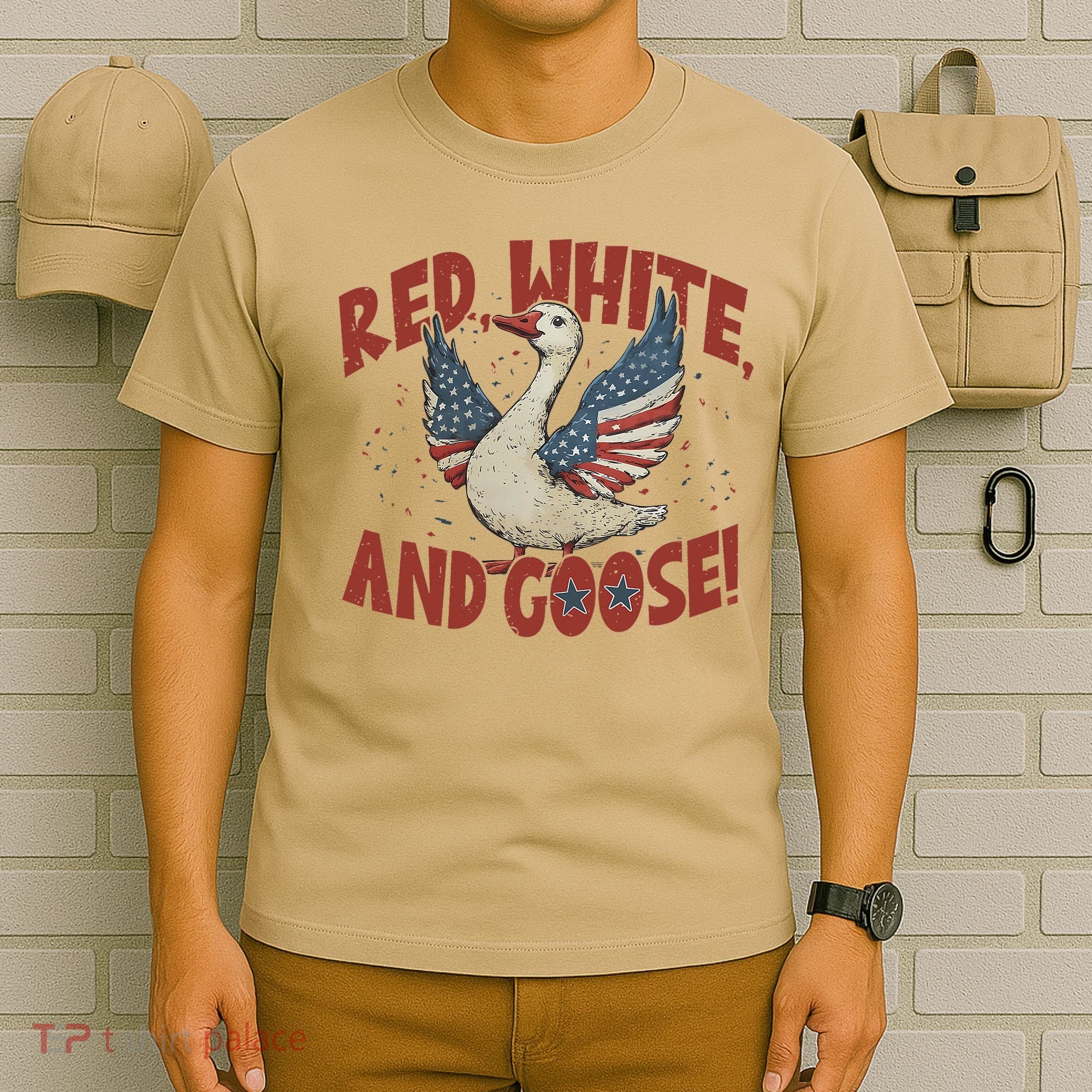 Retro 4th Of July Goose America Coquette Memorial Day Gifts T-Shirt