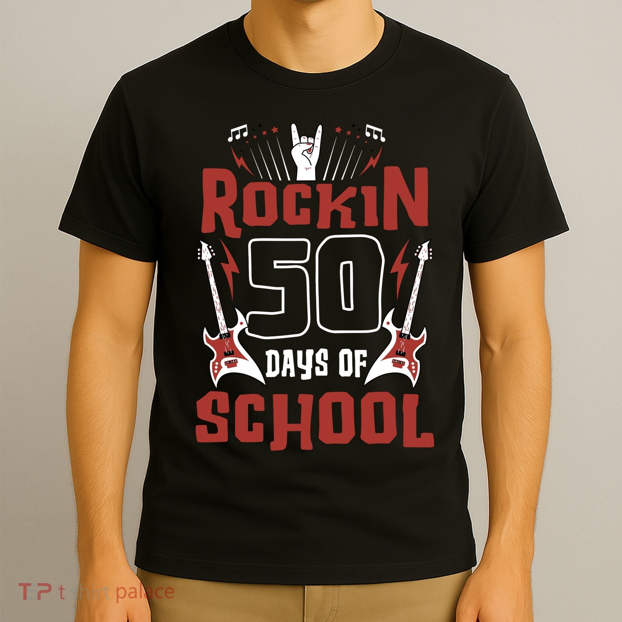 Rockin 50 Days Of School 50th Day Of School 50 Days Smarter T-Shirt