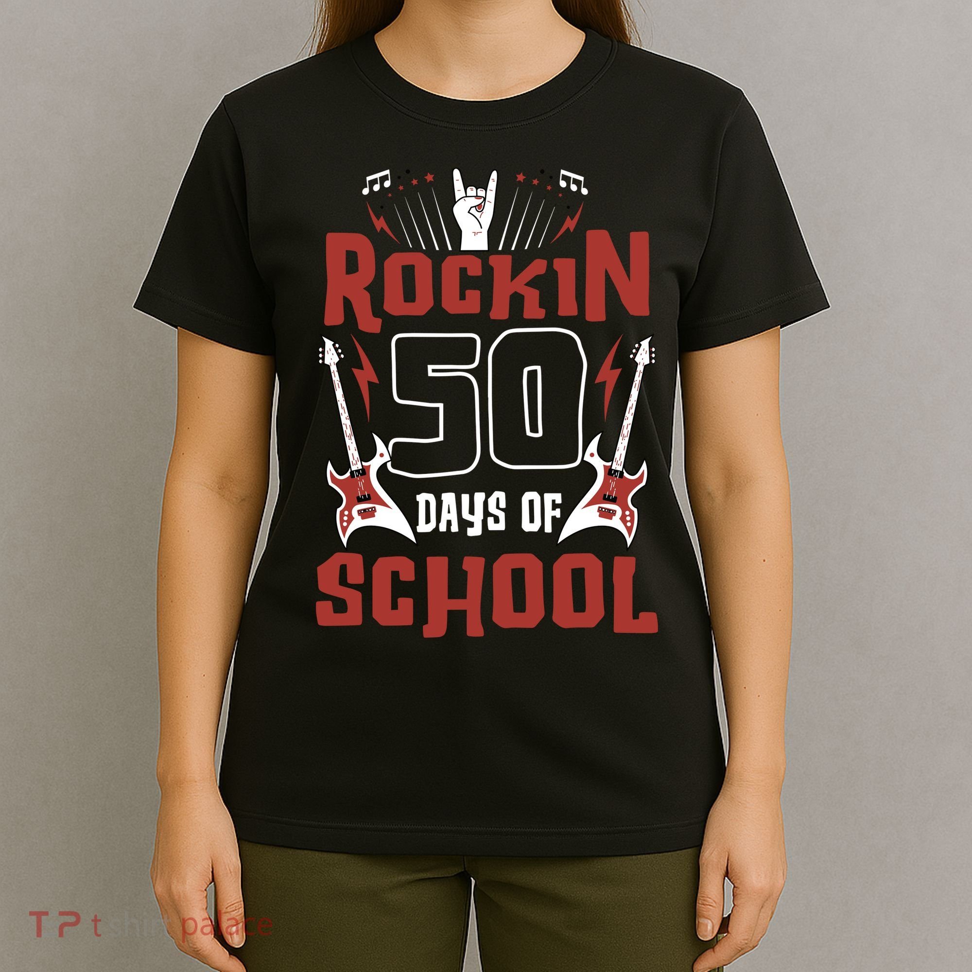 Rockin 50 Days Of School 50th Day Of School 50 Days Smarter T-Shirt