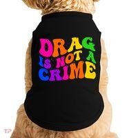 Retro 60's Drag Is Not A Crime Doggie Tank thumb 0