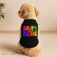 Retro 60's Drag Is Not A Crime Doggie Tank thumb 2