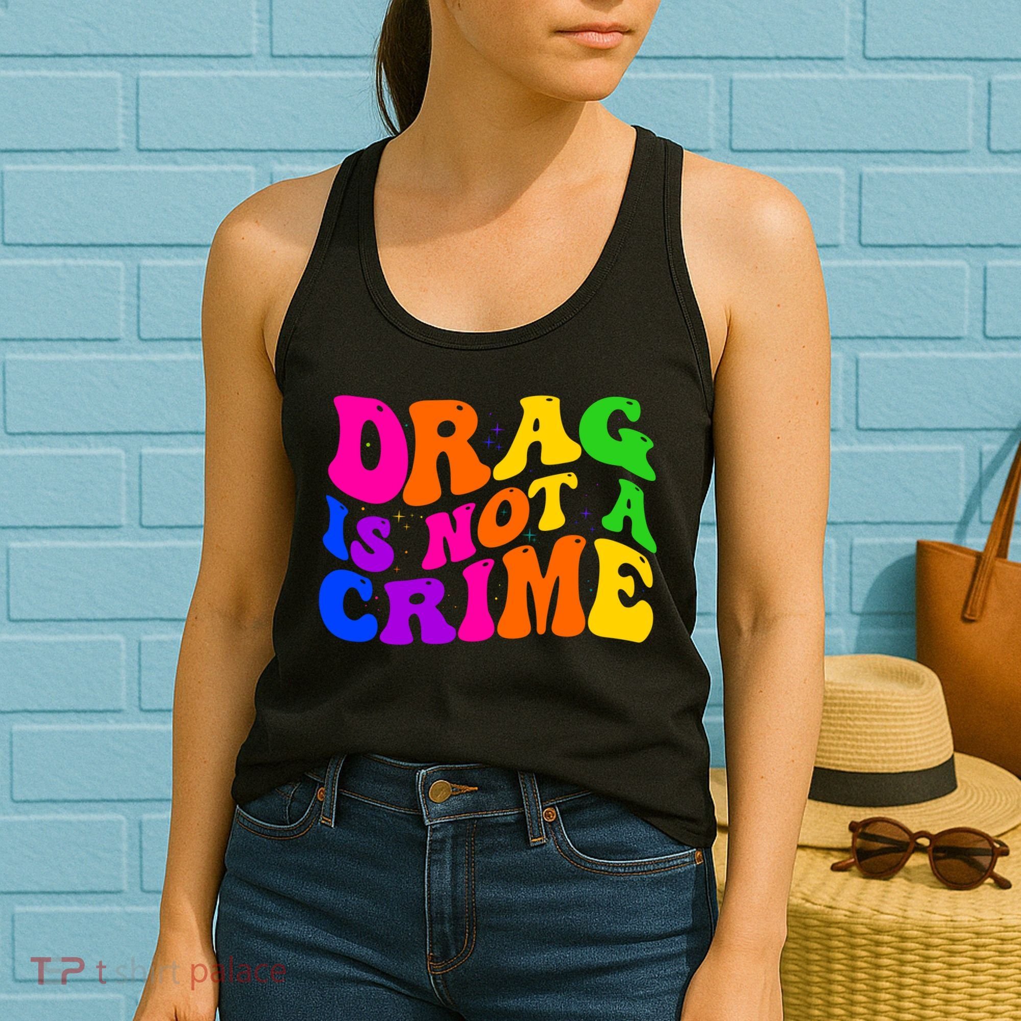 Retro 60's Drag Is Not A Crime Women's Tank Top
