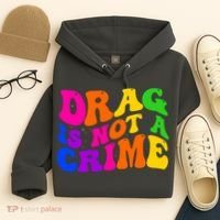 Retro 60's Drag Is Not A Crime Hoodie thumb 4