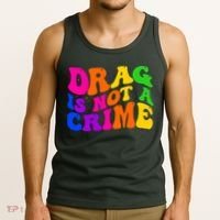 Retro 60's Drag Is Not A Crime Tank Top thumb 3