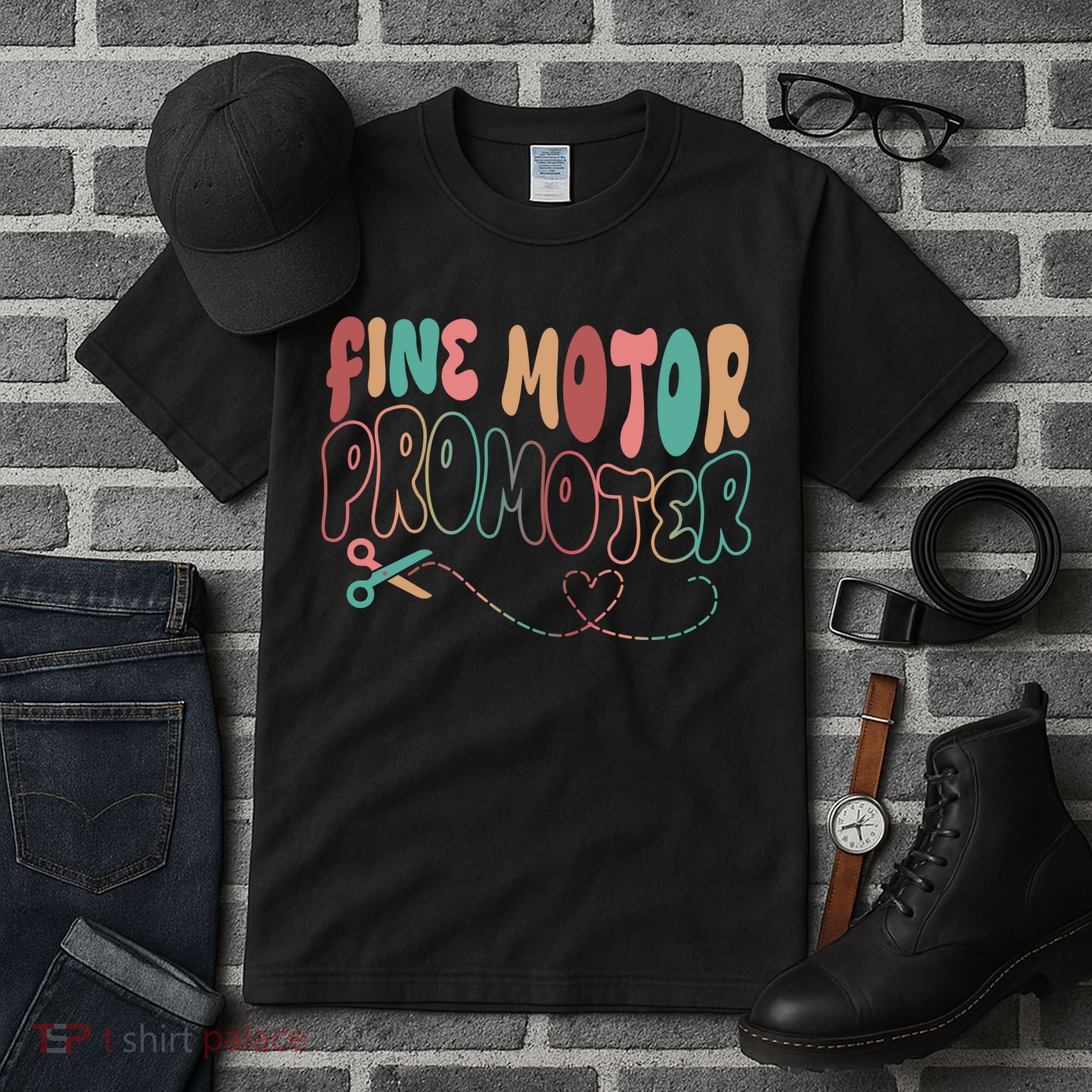 Retro 60s Fine Motor Promoter Occupational Therapy Tall T-Shirt