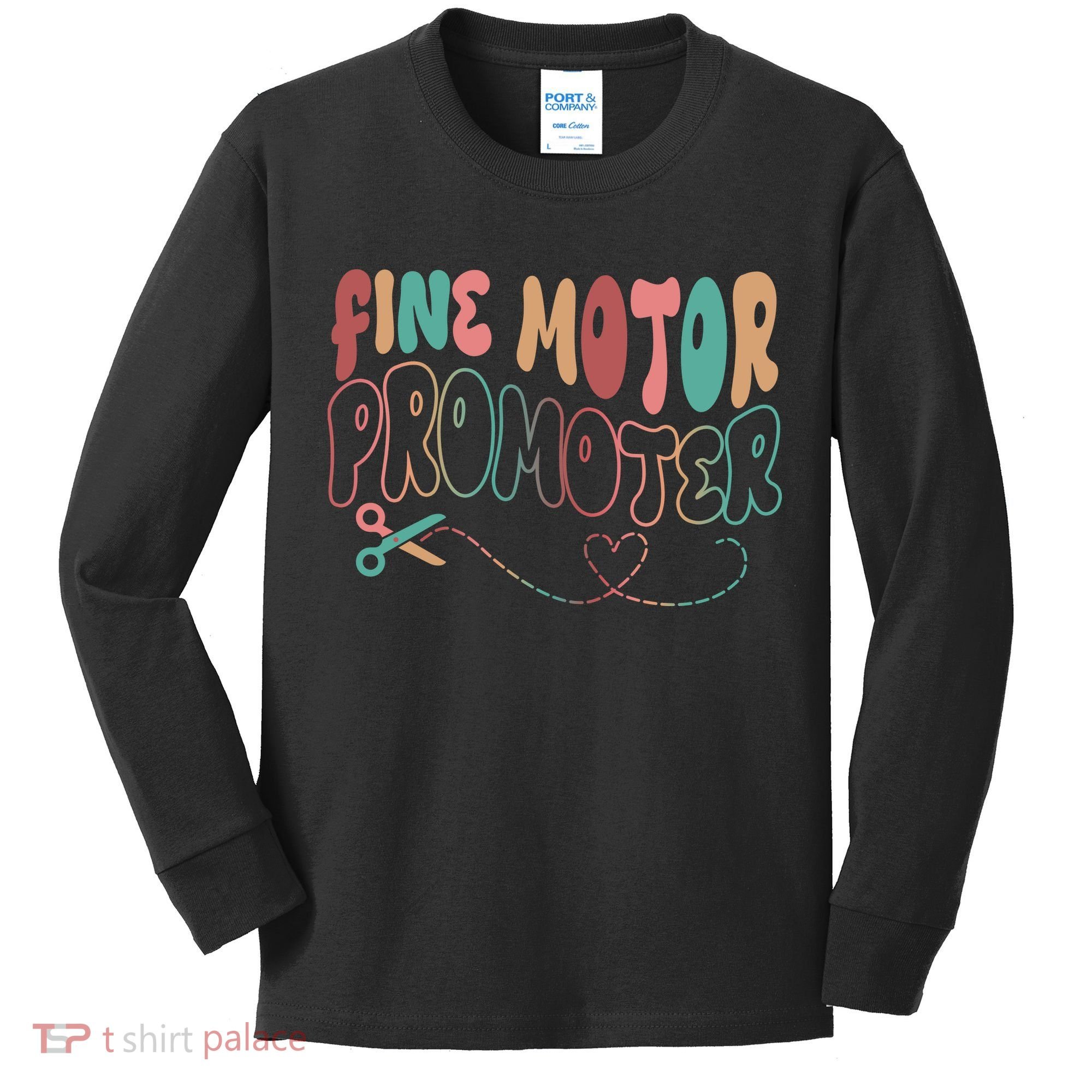 Retro 60s Fine Motor Promoter Occupational Therapy Kids Long Sleeve Shirt