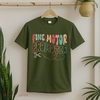 Retro 60s Fine Motor Promoter Occupational Therapy T-Shirt thumb 2
