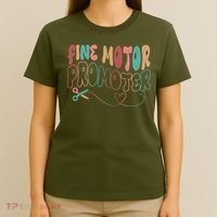 Retro 60s Fine Motor Promoter Occupational Therapy T-Shirt thumb 4