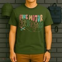 Retro 60s Fine Motor Promoter Occupational Therapy T-Shirt thumb 6