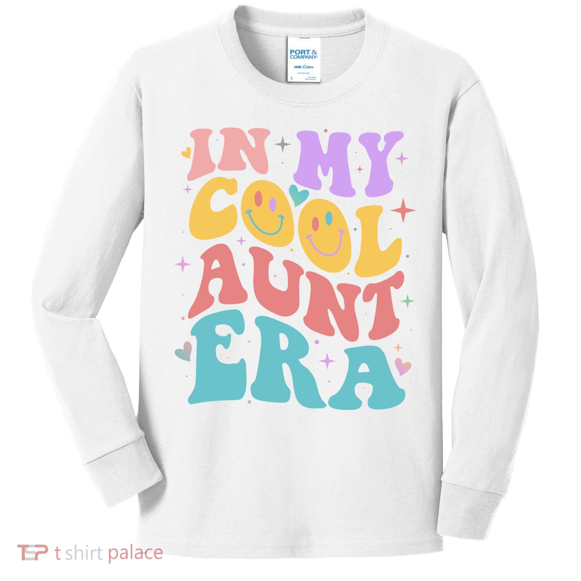 Retro 60s Hippie In My Cool Aunt Era Kids Long Sleeve Shirt