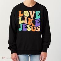 Retro 60s Love Like Jesus Women's Sweatshirt thumb 0