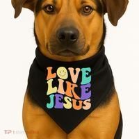 Retro 60s Love Like Jesus USA-Made Doggie Bandana thumb 1