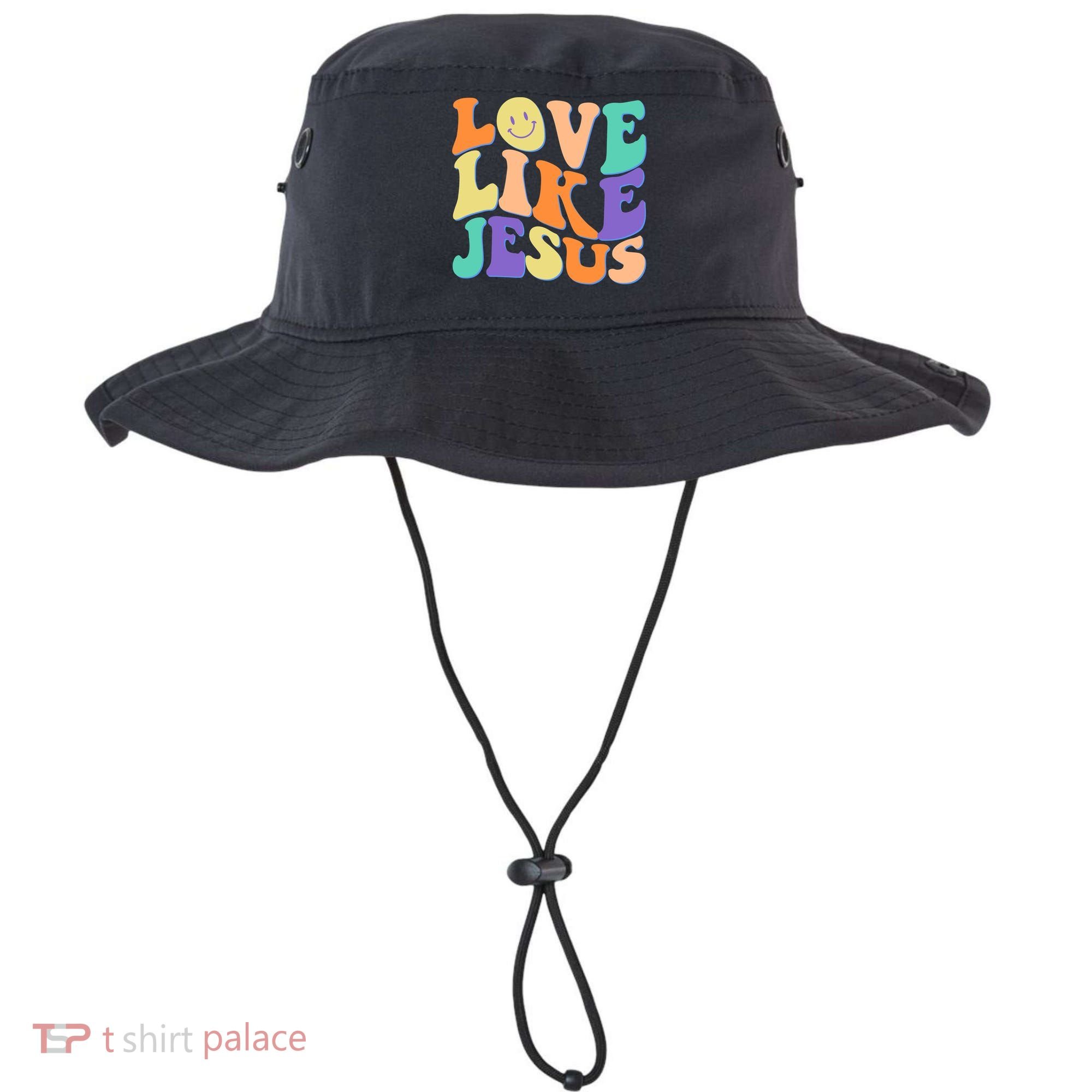 Retro 60s Love Like Jesus Bucket Hat
