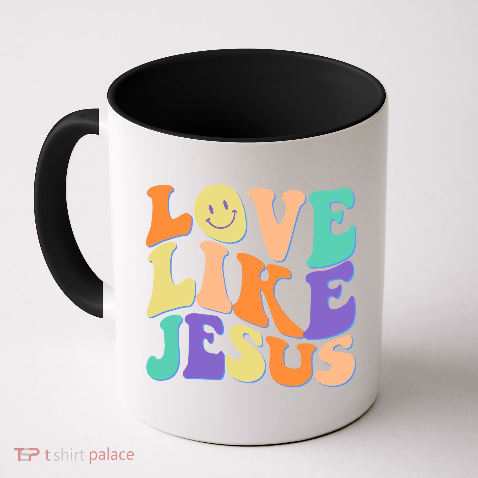 Retro 60s Love Like Jesus Coffee Mug