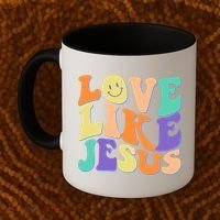Retro 60s Love Like Jesus Coffee Mug thumb 2