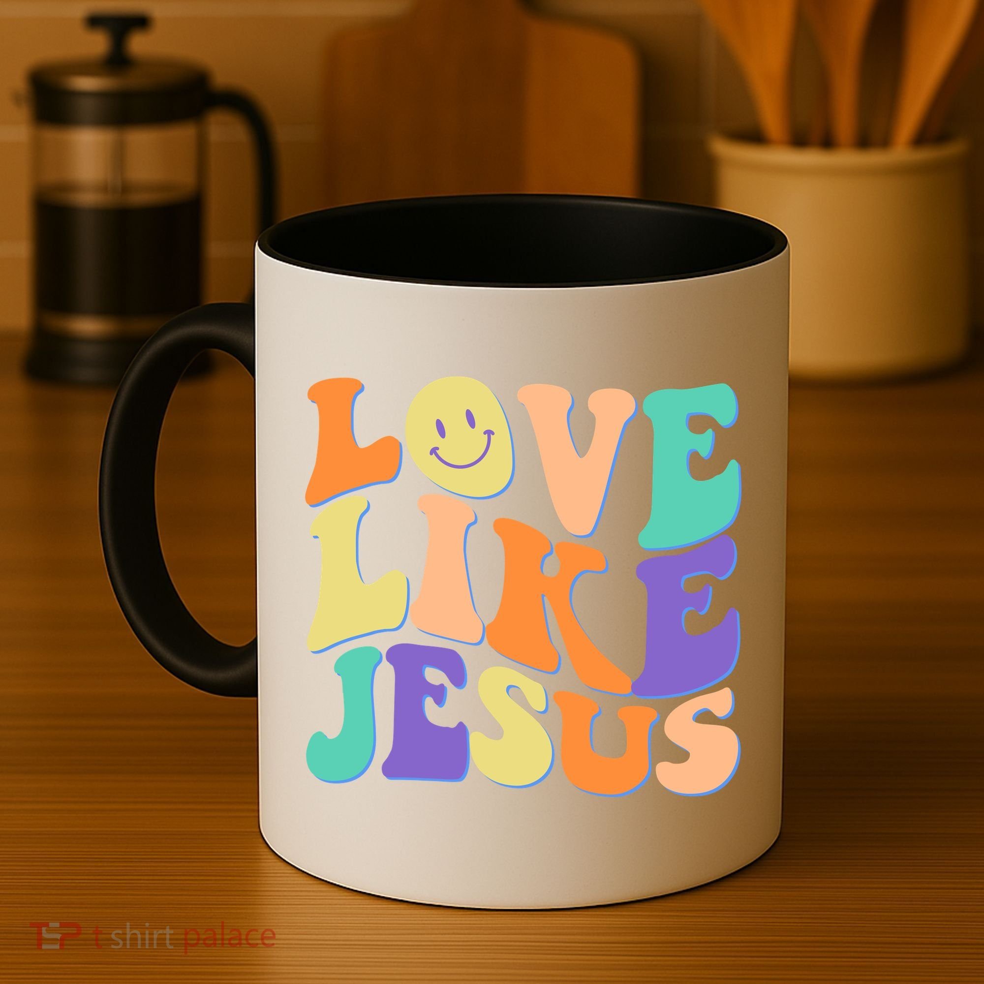 Retro 60s Love Like Jesus Coffee Mug